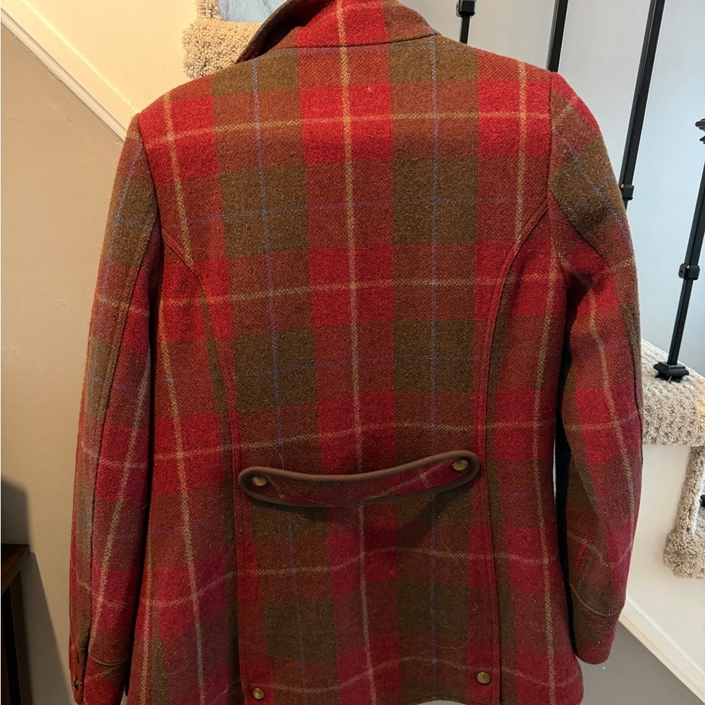 Joules Women's Red Field-coat Plaid  Jacket - Picture 2 of 8
